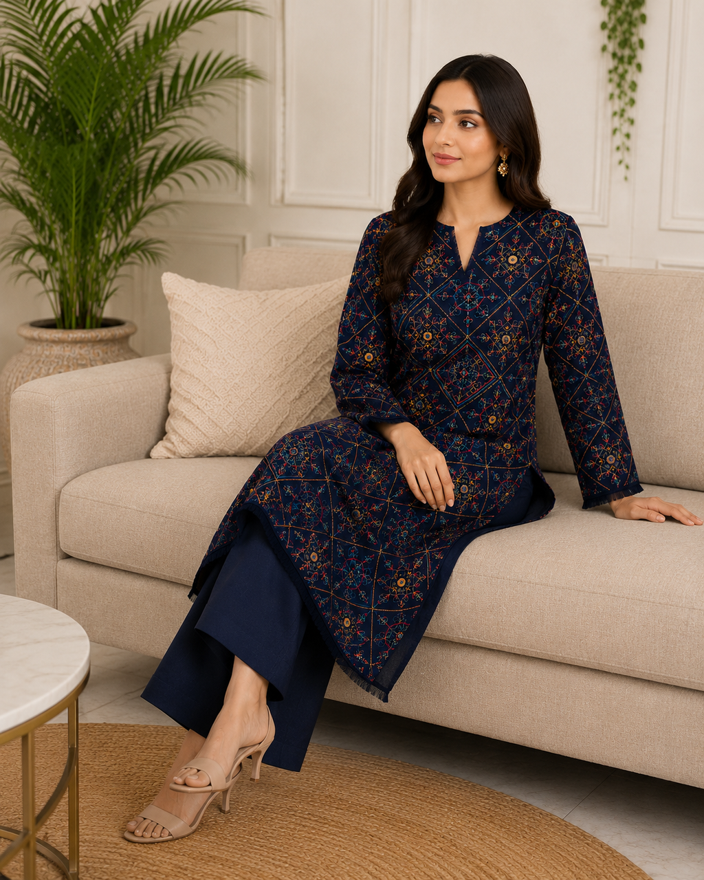 Breeze Karandi Embroidered Suit,
