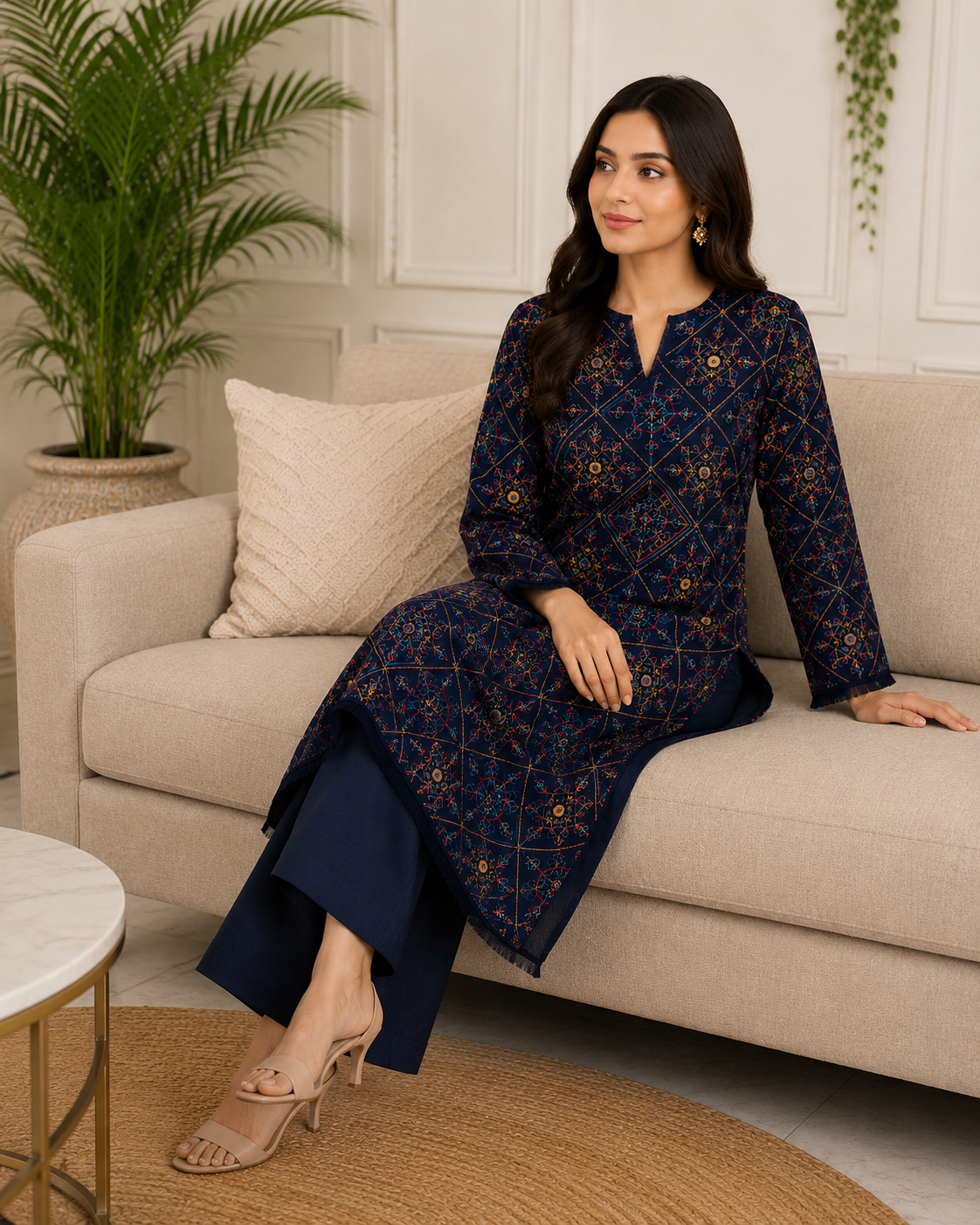 Breeze Karandi Embroidered Suit,